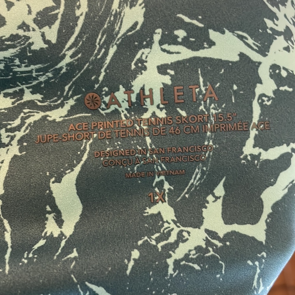 Athleta Teal Patterned Skort - image 8